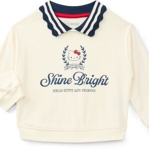 BRAND NEW Wonder Nation Hello Kitty Toddler Collared Graphic Sweatshirt Size 3T